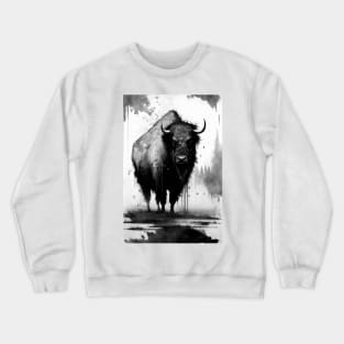 Ink Buffalo Painting Crewneck Sweatshirt